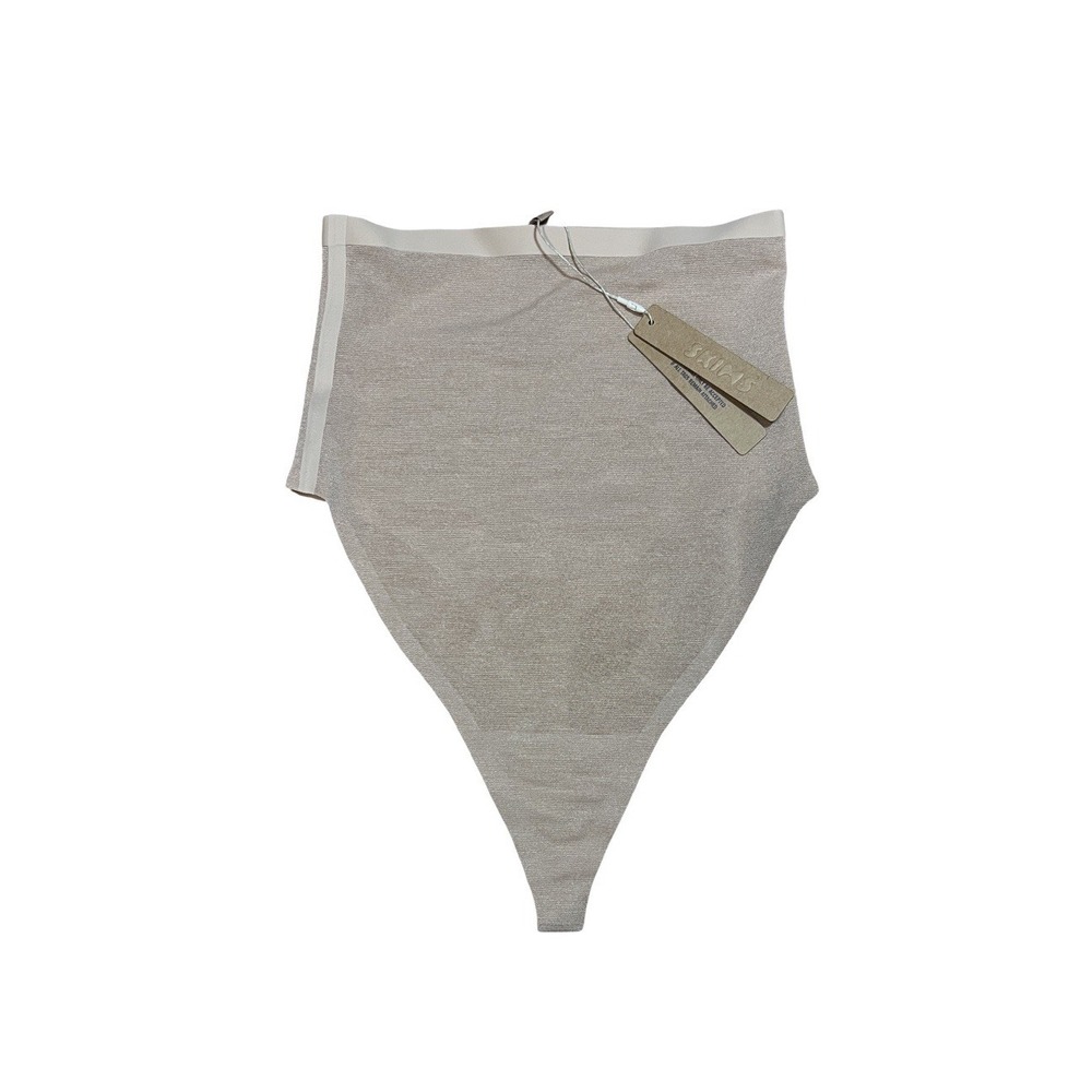 SKIMS Power Mesh Seamless High-Waist Thong Shaper in Clay